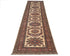 12 Feet Beige Kazak Afghan Hand Knotted Wool Runner Rug